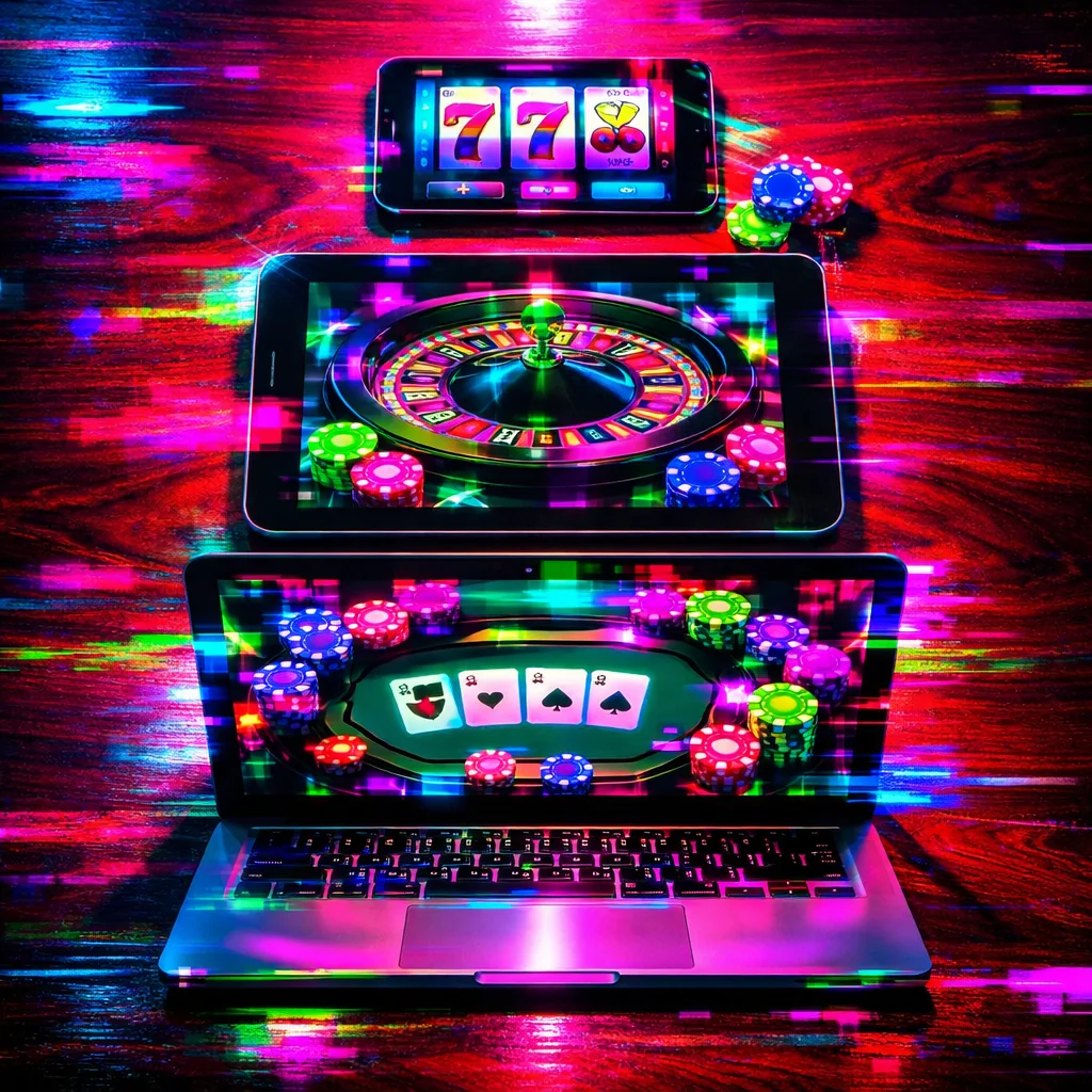 Laptop, tablet en telefoon met live casino tafels van BinoBet
